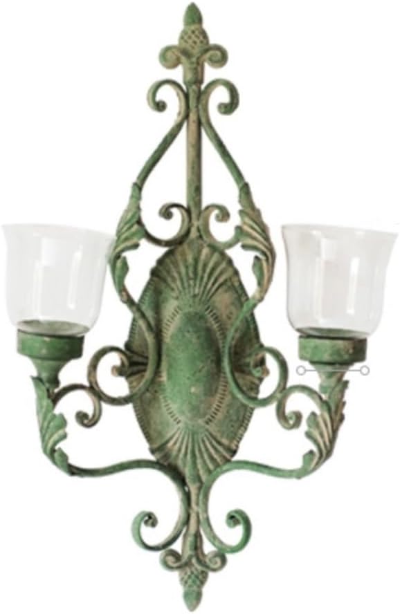 Candleholders Retro Wrought Iron Wall-Mounted Candle Holder Creative Garden Courtyard Decoration Candlestick