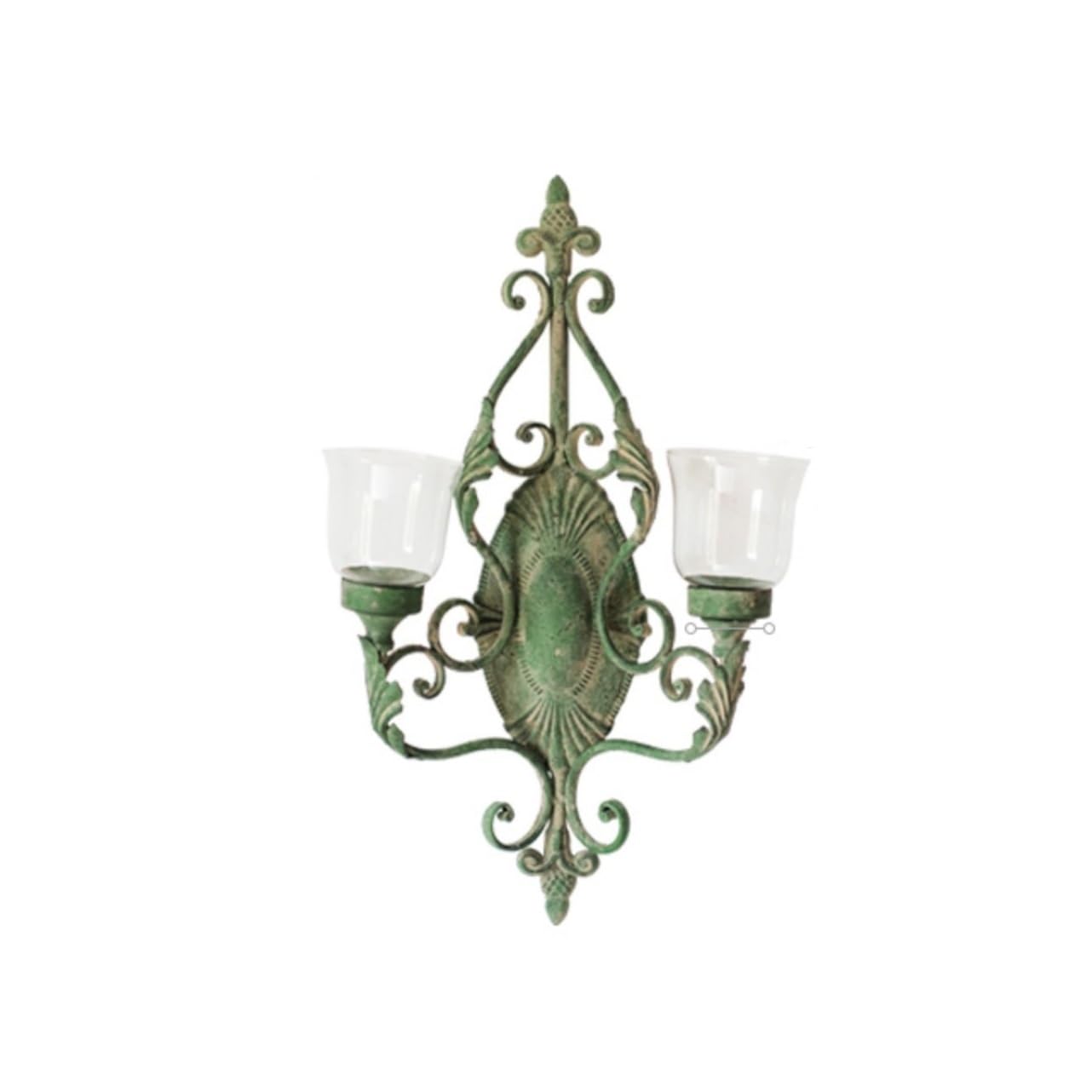Candlestick Holder Retro Wrought Iron Wall-mounted Candle Holder Creative Garden Courtyard Decoration Candlestick