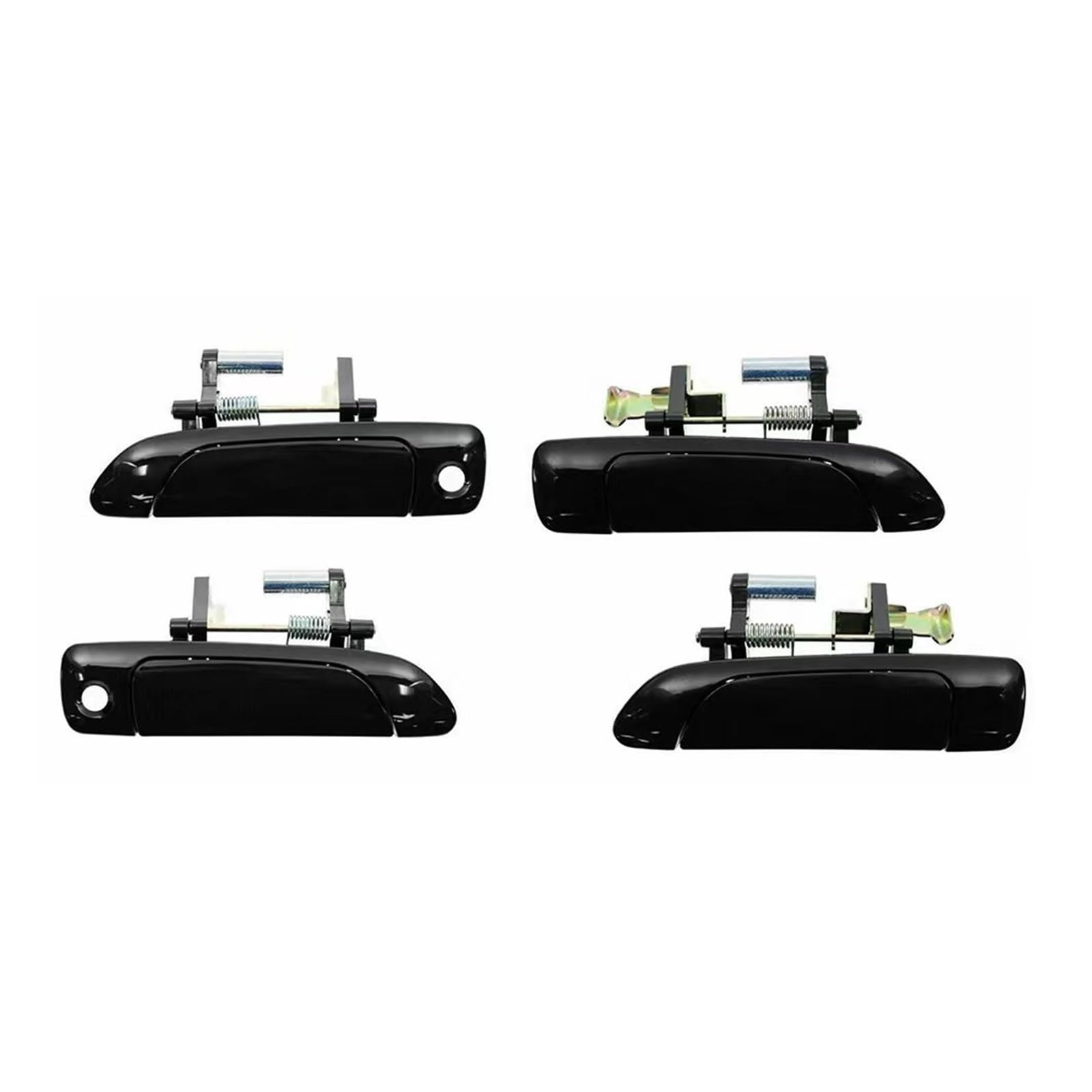ASDDLLNN Exterior Sliding Door Handle Front and Rear Exterior Outside Door Handles Set Black for Civic 2001 2002 2003 2004 2005