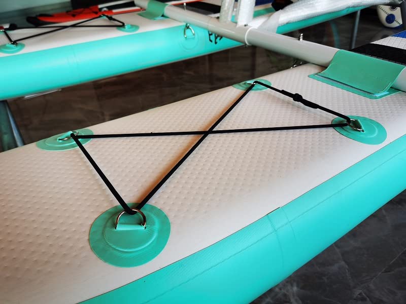 Image of Water Bike for Lake Inflatable Water Bikes Pedal Boat Inflatable Fishing Boat Pedal Kayak Release Your Hand and Enjoy Fun Water and Fishing Green