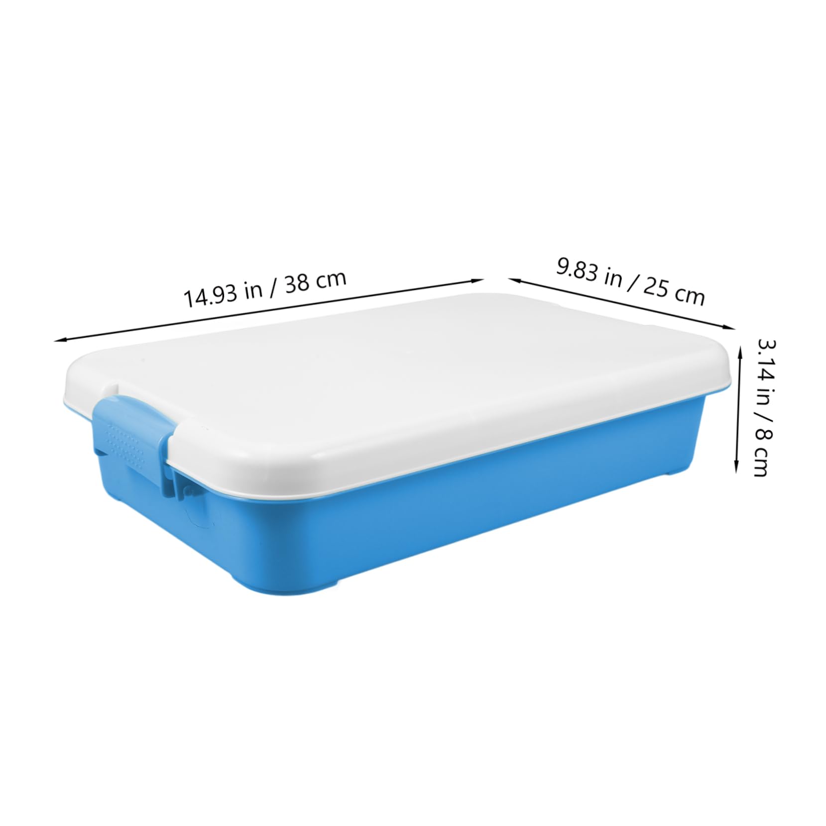 CIYODO Outdoor Tray Lid Small Plastic Box for Boys and Girls Toys Sturdy Construction Large Size Sandbox Play Sand Toy Box