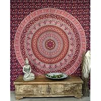 Telo Parete Indiano Mandala - Cotone 210x240cm, Per Letti, Divani, Pareti, Decorazione Boho
