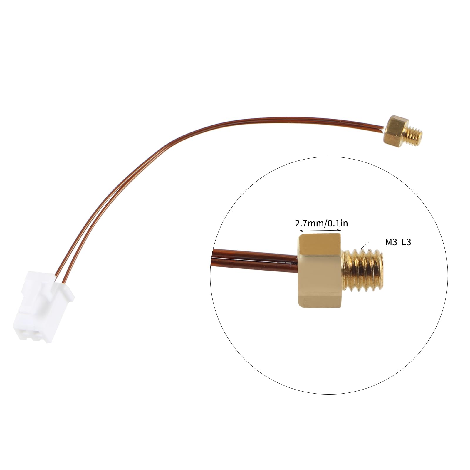 BCZAMD Sensore Termistore NTC 100K Per Stampante 3D CR10 / CR6 SE – Con Cavo Prolunga 120 Cm E Connettore M3