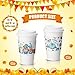 Harloon 120 Pieces Fall Coffee Cup Sleeves Bulk Fall Coffee Tea Cup Sleeves Thanksgiving Disposable Cup Sleeves Autumn Pumpkin Maple Leaf Paper Cup Sleeves for Fall Harvest Thanksgiving Party Supplies
