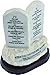 Holy Land Market Ten Commandments Tablets - Resin on Wooden Base, 10 Commandments Plaque, Decalogue Given to Moses on Mount Horeb - 6.5 in Tall