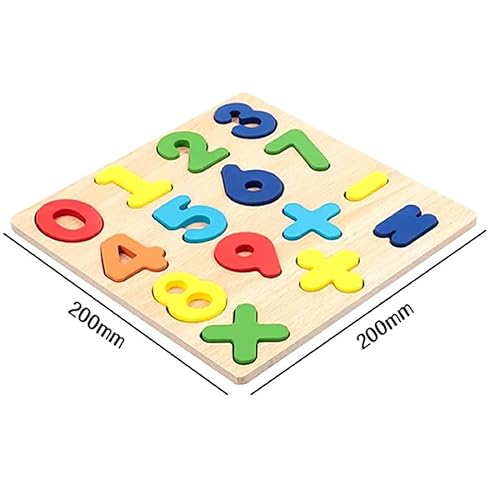 Quebra-Cabeça de Madeira 3D Brinquedo Educativo e Pedagógico Numeros Colorido Tabuleiro MDF Grande M