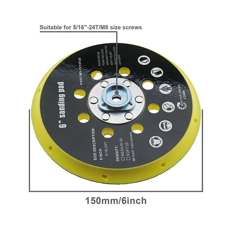 6 インチ 17 穴サンダーバッキングパッド RO1 と互換性 BO6030 BO6040 非常に効果的な除塵クリーナーエアツール