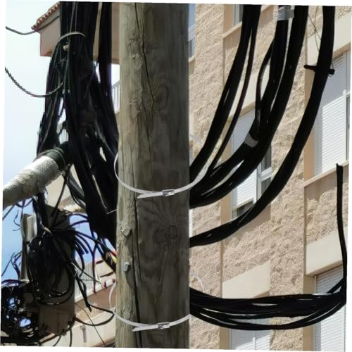Bridas de acero inoxidable EXAOMBLE 200 unidades gestión de cables 8