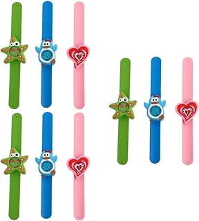 9 Peças Relógio De Desenho Animado Infantil Pulseiras De Tapa De Enfermagem Em Massa Tapa De Coração Pulseiras De Tapa De Animais Para Pulseiras De Silicone Pulseiras De Silicone