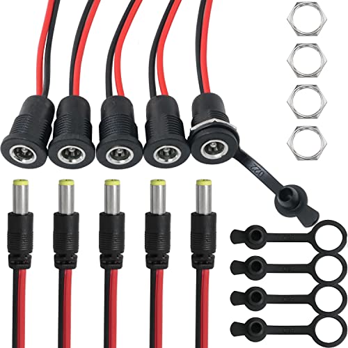 Amazon | LUORNG 5.5 x 2.1 mm DC電源ジャックソケット 5セット 50V