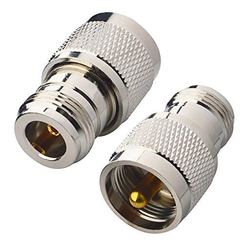 Adaptador coaxial UHF macho a N hembra 2 unidades miniatura 5