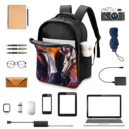 3D Cool backpack motif cheval sac à dos décontracté ergonomique