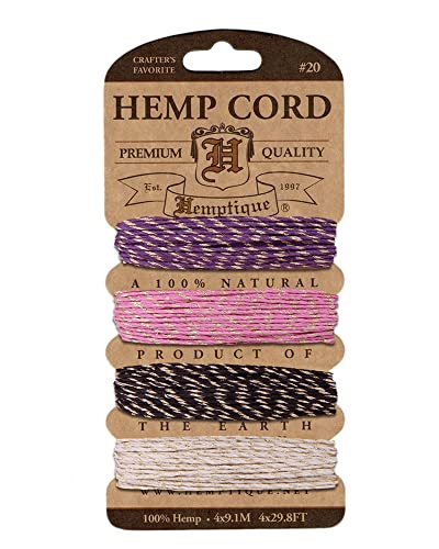 Hemptique H20-Mcup Hemp Cord Card 20-Metallic Cupcake