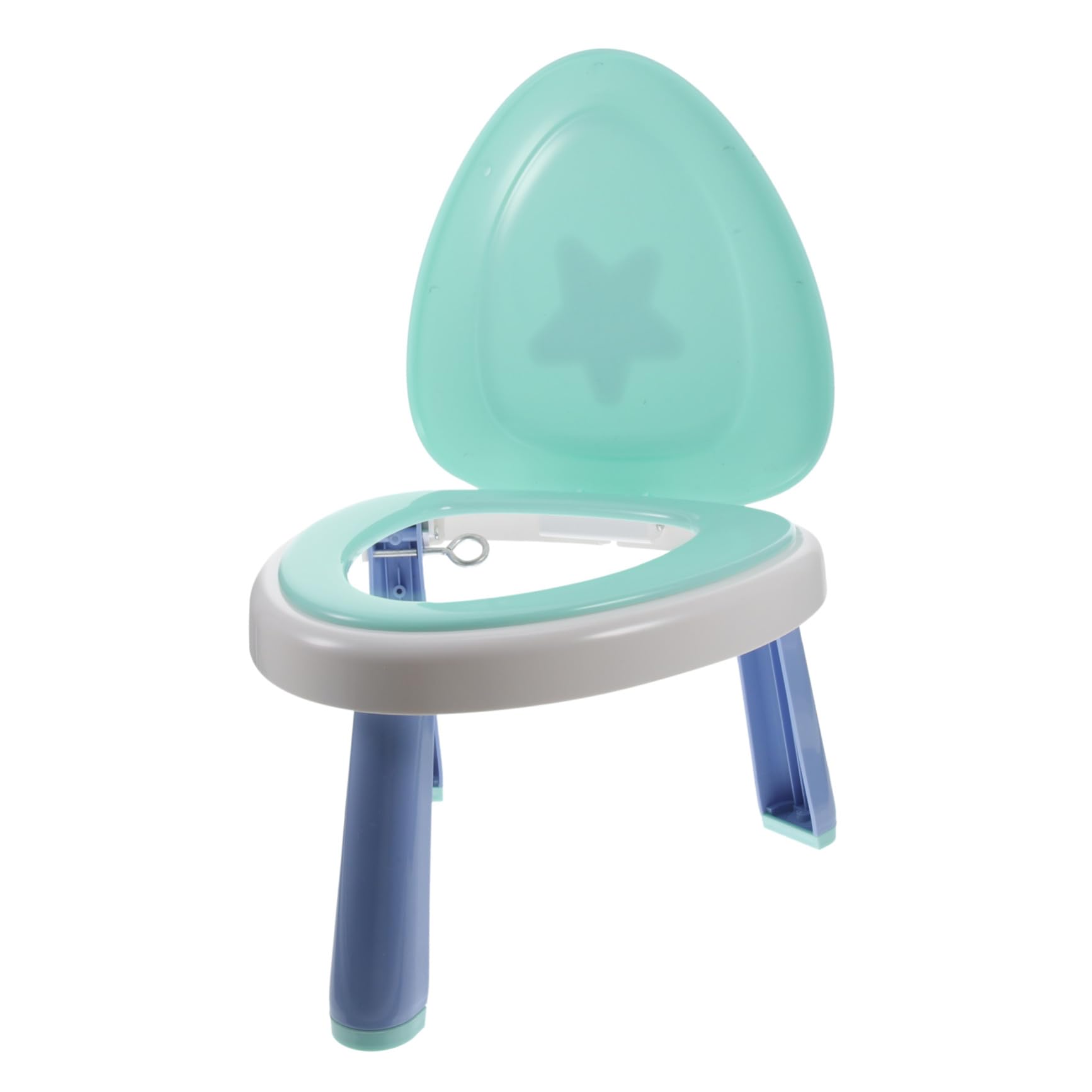 Gatuida Asiento Wc Portátil Plegable para Niña Orinal de Viaje Duradero y Antideslizante Asiento Entrenamiento para Coche y Exteriores con Cojín Verde