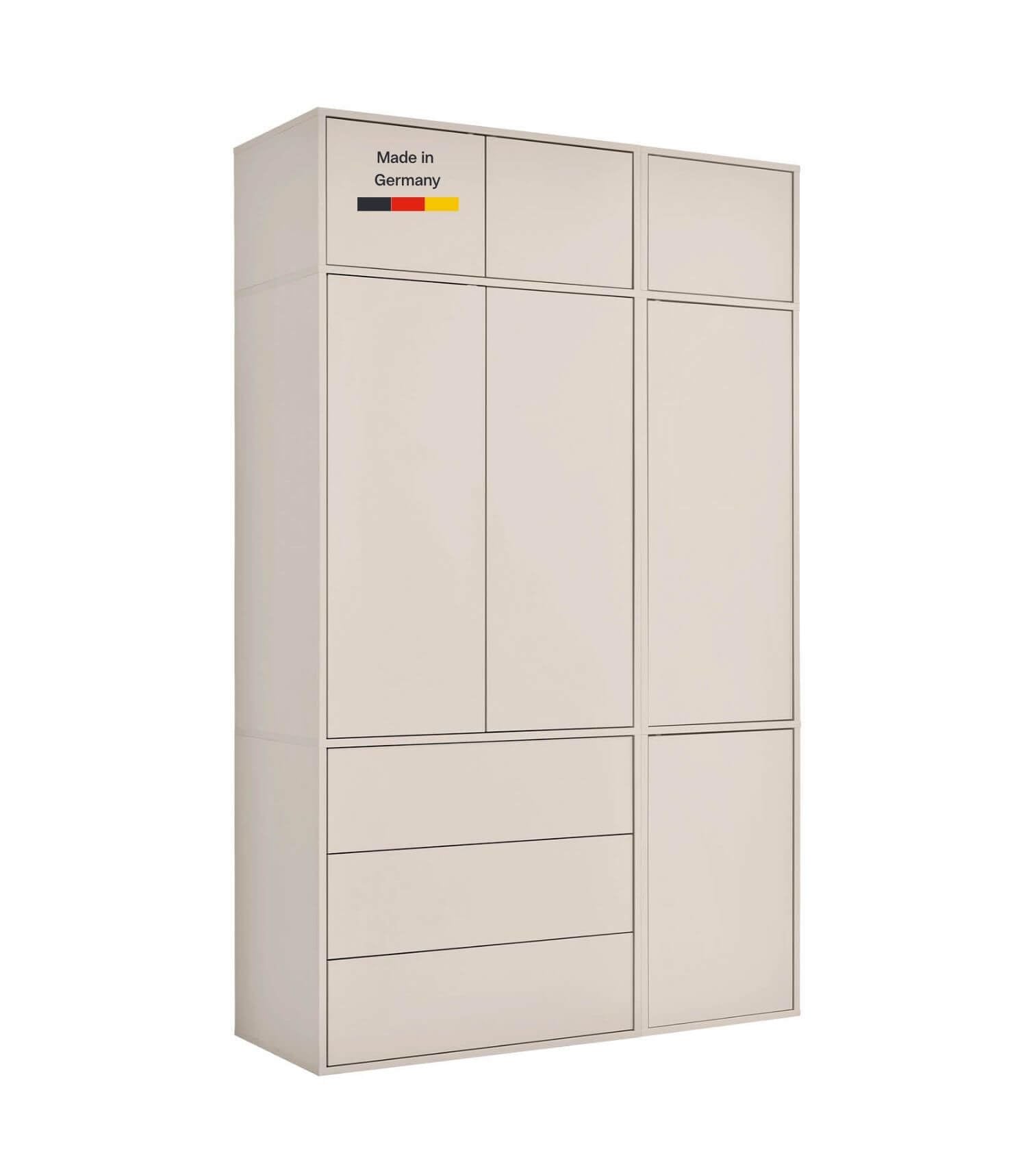 Kleiderschrank beige Robe 137x234 cm Made in Germany Schrank deckenhoch