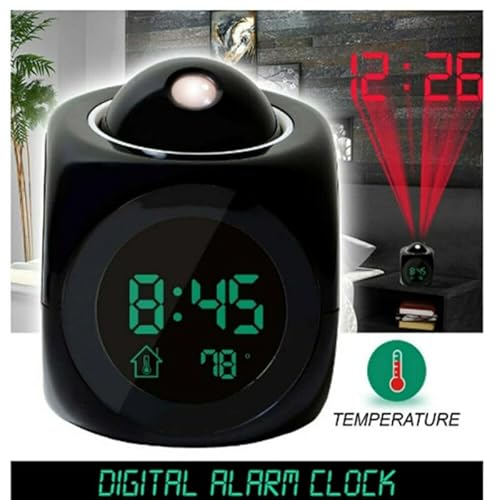 The Perfect Part PROJECTION ALARM CLOCK With Charging Cable, Battery Operated Smart Alarm Clocks thumb #4