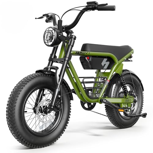 Hopepeak 16" Electric Bike for Teens Adults,Peak 1200W 48V 1