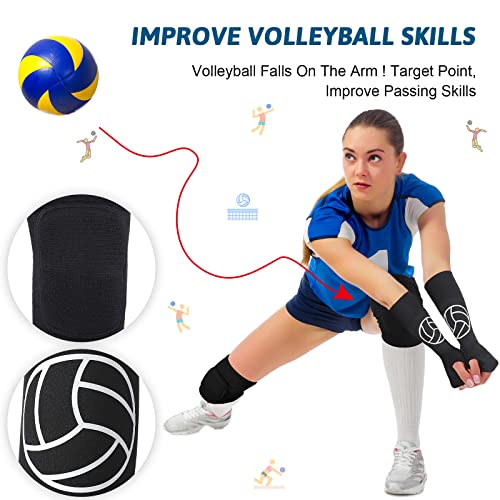 Vabean 4 Pairs Volleyball Knee Pads and Volleyball Arm Sleeves with Protection Pad Thumb Hole Knee Pads Volleyball Pads Forearm Sleeves Elbow Pads Volleyball Wrist Guard Volleyball Training Equipment