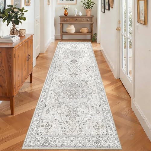 80x240cm Runner Rug, Long Soft Carpet Runner, Non Slip Washable Hallway Runner with Anti-Slip Backing, No Shedding, for Hallway, Living Room, Bedroom, Hall, Laundry Home Decor