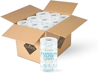 Bulk Paper Towels – Made in USA, 9 Kitchen Paper Towel Rolls, 2-Ply Ultra Absorbent Hand Towels, Industrial Paper Towels for Dispenser, Bathroom, Home & Kitchen Cleaning