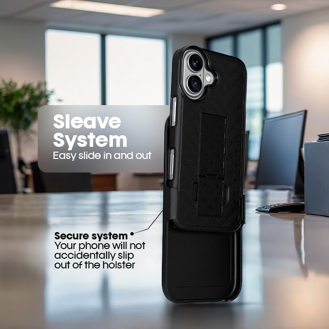 MOTIVE for iPhone 17 Holster Case, Belt Clip Case for iPhone 17, Shell Holster Combo i Phone 17, Slim Rugged Drop Shockproof Protective Cover with Kickstand (6.3") | Ranger v1 Series - Image 6