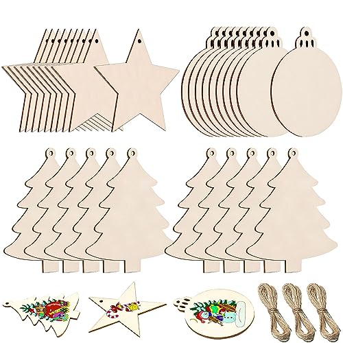 Rayong Weihnachten Holz 30 Stück Holzanhänger Weihnachten...