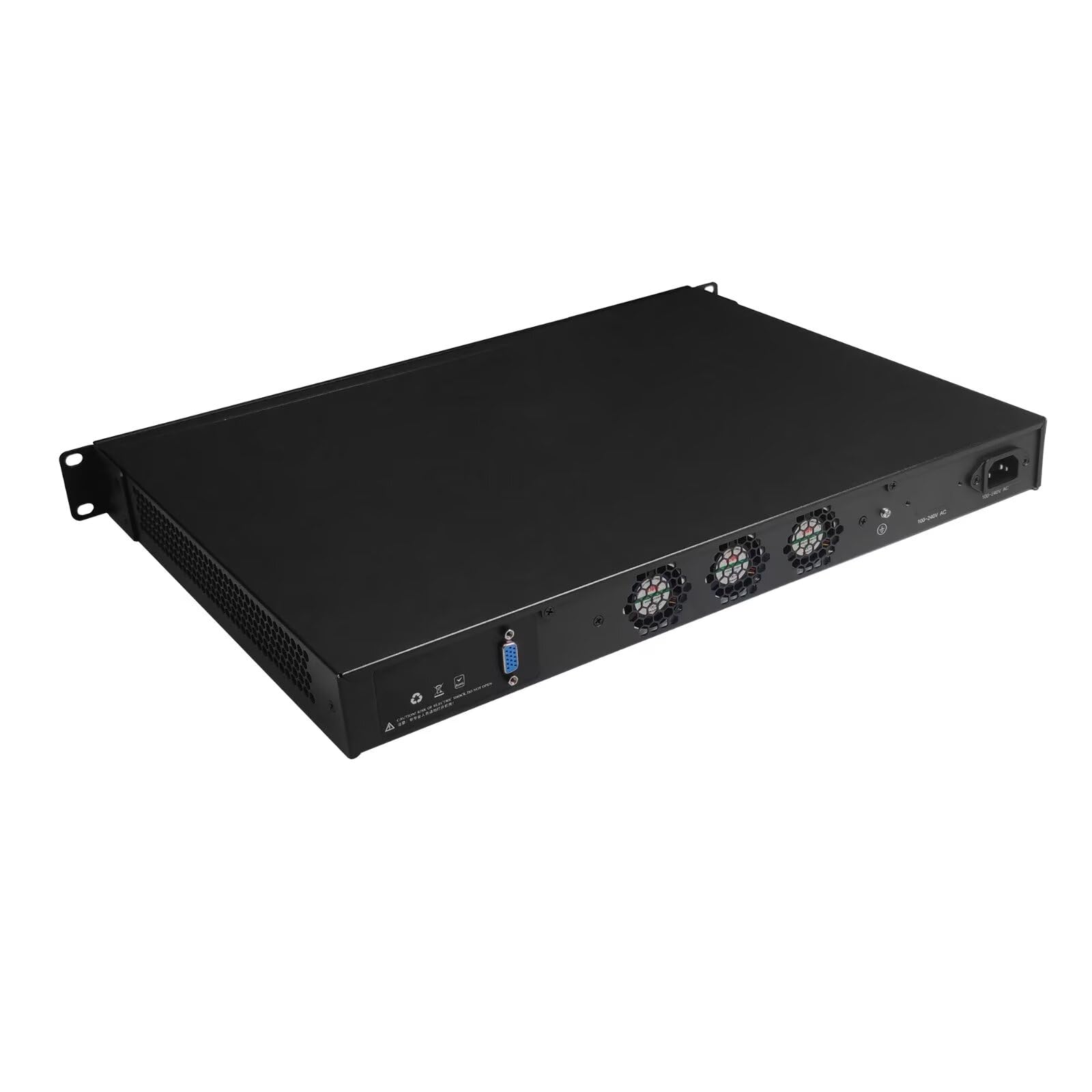 19” Firewall Hardware Quad Core N100, 1U Rackmount Router PC with 4 x i226V 2.5G LAN, OPNsense Network Security Appliance with USB3.0, VGA, Barebone (No RAM/SSD/System)