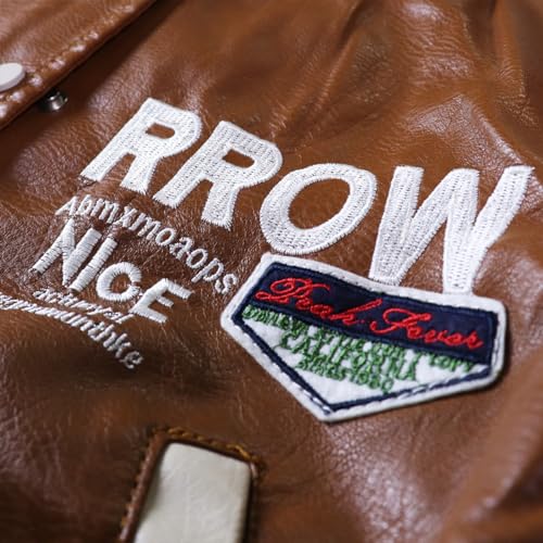 Image of Kids Leather Jacket Boys Baseball Jacket Motorcycle Faux Leather Zipper Coats 4-8 Years