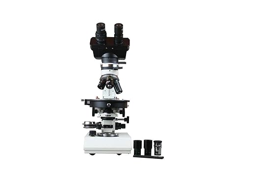 POLARIZING Microscope W Rotating Stage Bertrand Lens MICA& Gypsum Plates