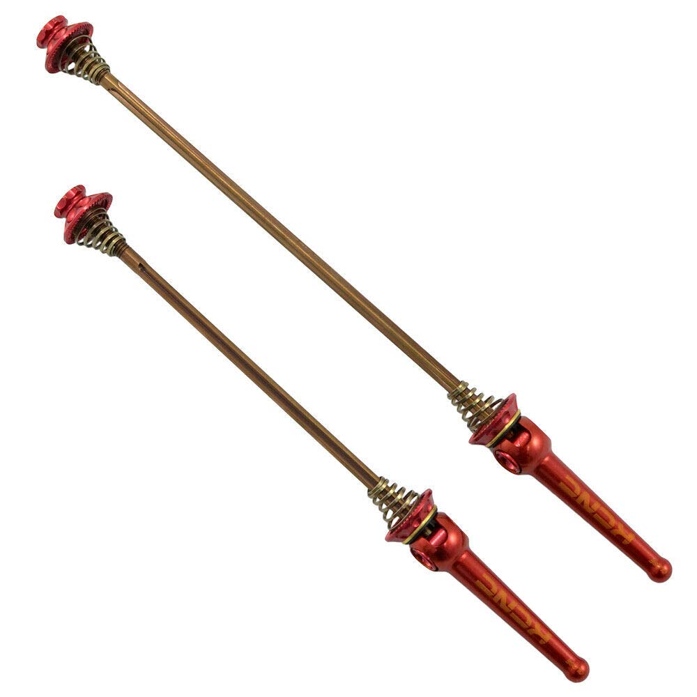 Amazon | KCNC Grooving QR MTB Titanium Axle Hub Skewer, Red, KQR05