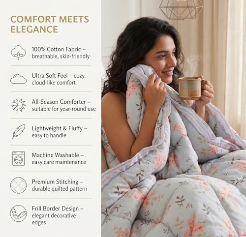 Image of HOMEKART Frill Border Pillow Covers Set