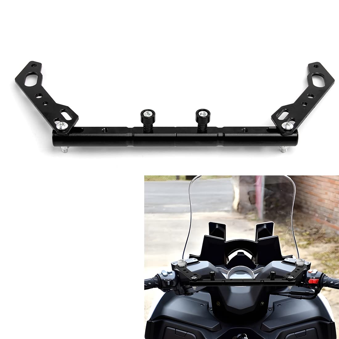 Multifunction motorcycle handlebar crossbar – mount for GPS, lights and USB charger
