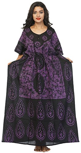 Image of Cotton Kaftan Dress Maxi Long Tunic Batik One Size