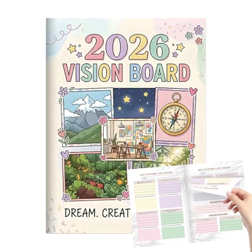 Kalenderplaner - Zieldefinition-Kit und Tagebuchzubehör | Persönliches Board Notizbuch mit -Tracking-| Scrapbooking Journaling für Frauen Männer Teenager Kinder