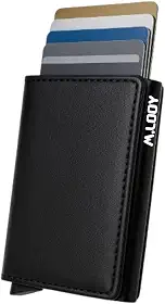 Carteira Antifurto, Proteção RFID, Mágica, Futurista, Porta-Cartões, Minimalista, Slim Pop Up (Preto)