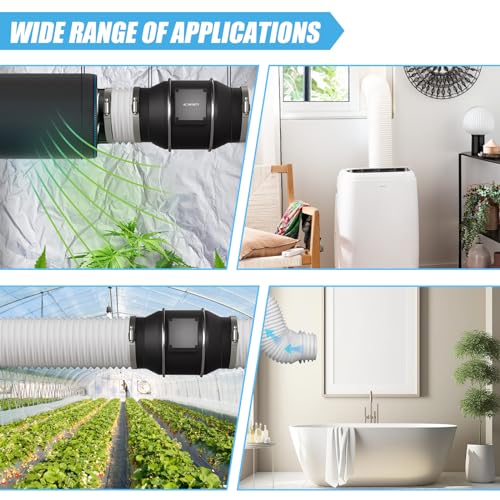 Tuyau climatiseur mobile flexible Ø130mm gaine évacuation universelle sèche-linge 2m - 7