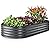 Plant & Plot Galvanized Raised Garden Beds Outdoor 6×3×1 ft, 8×4×1 ft