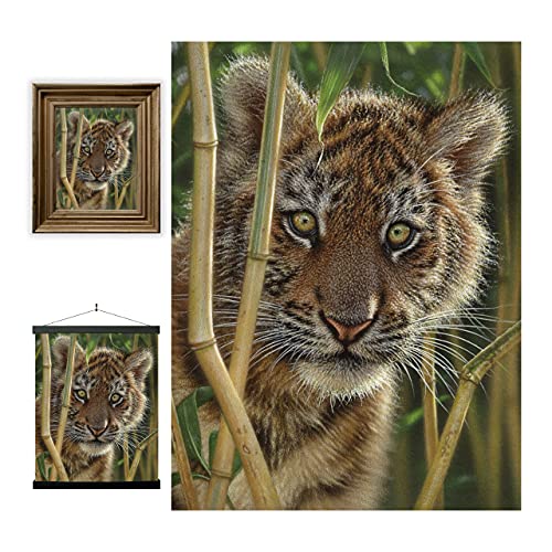 3D Livelife Lenticular Wall Art Prints - Discovery From Deluxebase. Unframed 3D Tiger Cub Poster. Perfect Wall Decor. Original Artwork Licensed From Renowned Artist, Collin Bogle #TOP7