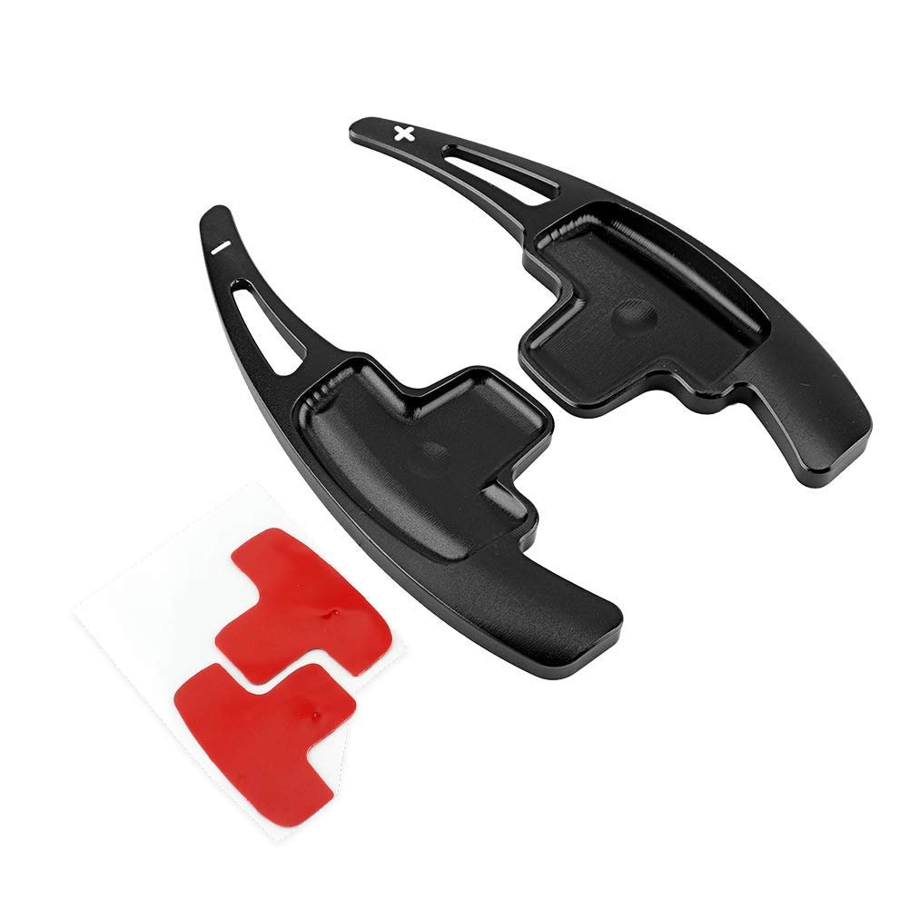 Aramox Steering Wheel Shift Paddle Extensions for Mercedes A B E R M Class, Aluminum, Black, CNC Machined