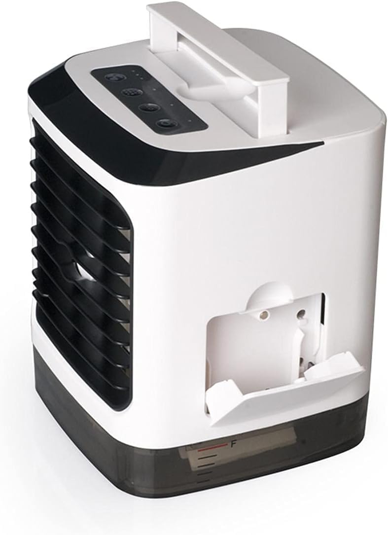 3 in 1 480ml White Mini Portable USB Air Cooler Humidifier Purifier Cleaner 4 Gears LED Light Personal Space Air Cooling Fan