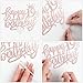 Happy 90th Birthday Cake Toppers, Rose Gold Cake Cupcake Toppers for Cake, Glitter Heart Stars Cake Toppers, Birthday Gift, Personalised Cake Toppers for Women Girls 90th Birthday Cake Decorations
