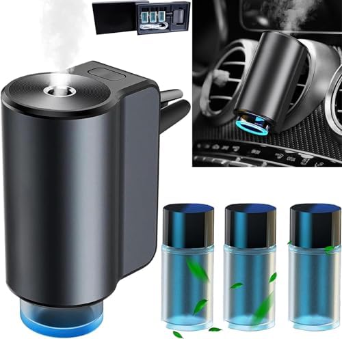Intelligent Air Freshener,Rechargeable Car Aromatherapy with 3 Levels ...