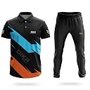 Dika Sports Customized Jersey Personalized Cricket t-Shirt Cricket Quick Dry Pant - Pack of 2 Blue gallery image
