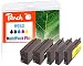 Produktbild Peach H953/957 Spar Pack Plus Druckerpatronen (2xBK, C, M, Y) ersetzt HP No. 953, L0S58AE*2, F6U12AE, F6U13AE, F6U14AE - kompatibel zur neuesten Drucker Firmware - für z.B. HP OfficeJet Pro 7740 WF