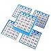 SEETOOOGAMES Disposable Bingo Cards Bulk- 1on Blue Paper (100 Books of 5 Sheets) for Large Groups