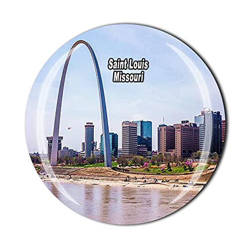 Wedare Magnet Souvenir Saint Louis Missouri America 3D Fridge Crystal Glass Travel Collection Gift Home Kitchen Decoration