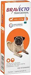Antipulgas e Carrapatos Bravecto Transdermal para Cães de 4,5 a 10kg - 1 Pipeta