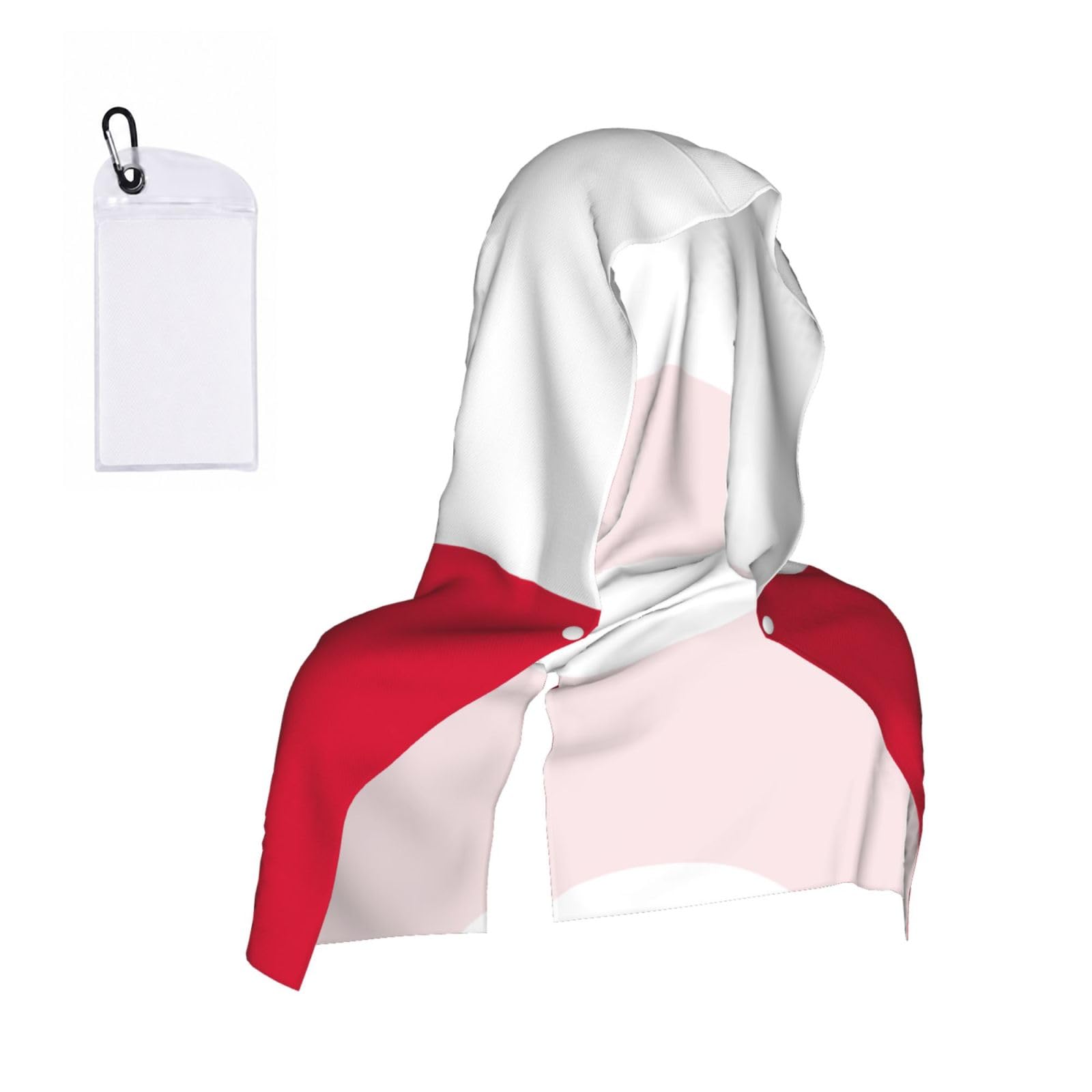 CNTDBU Greenland flag Cooling Towel Hooded-Instant Chill Neck Cover for Sports, UV Cooling Rag for Running Gym