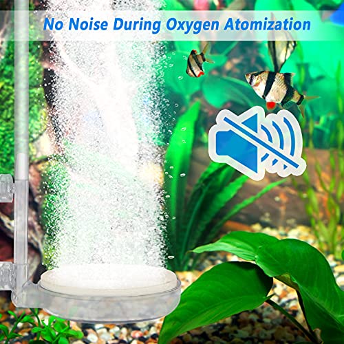 dafuhao Acquario Pietra Porosa con Valvola di Controllo E 2 Ventose Ossigeno Acquario Bubble Stone Diffusore di Ossigeno per Acquario Ossigeno Pietra per Fish Tank per Pesci Acquario Pompa - Image 7