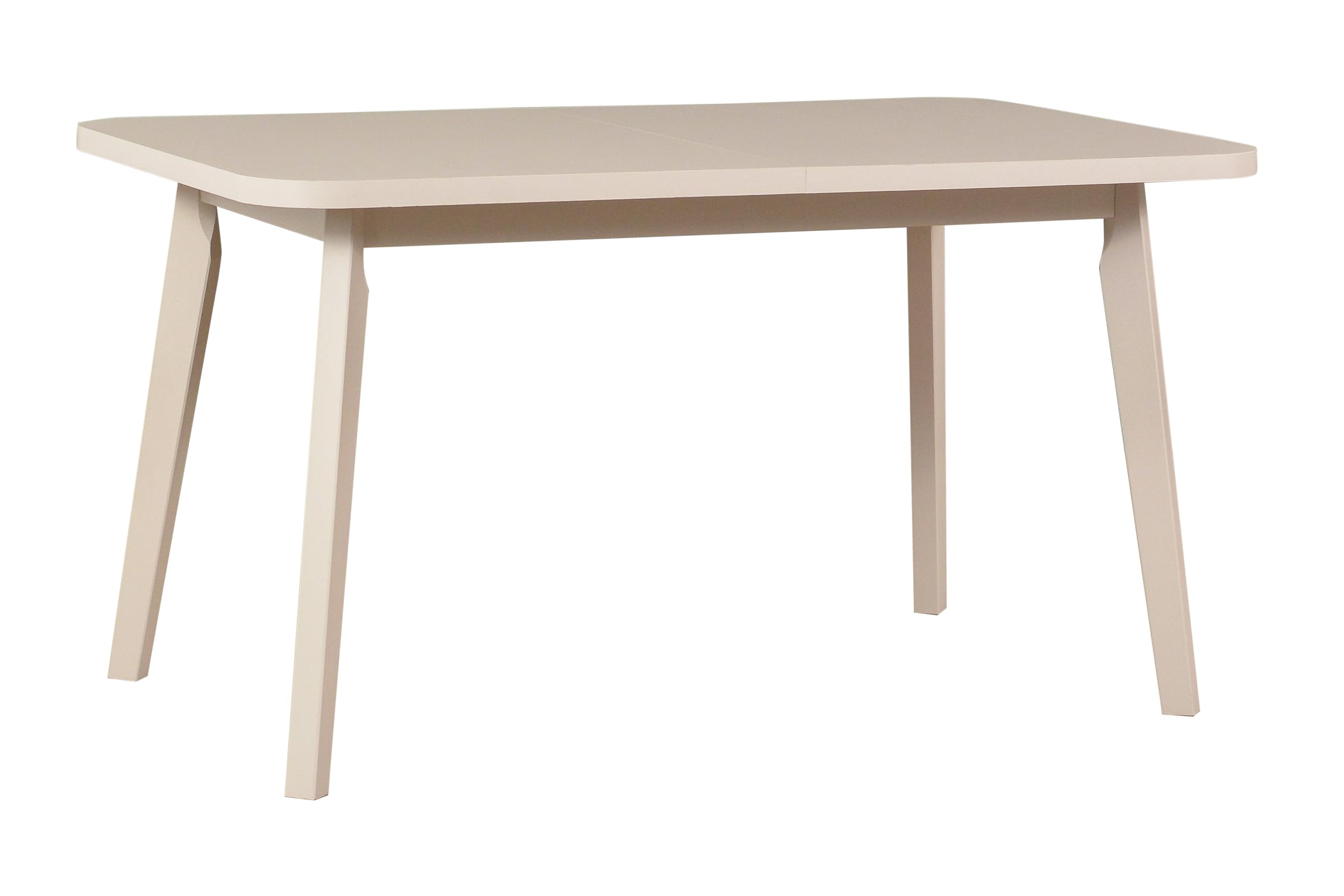 Table de salle à manger extensible, ovale, table de cuisine, pieds en bois en cachemire, plateau en cachemire, style moderne, pour 6 à 8 personnes, 80 x 140-180 cm